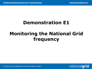 E1 Monitoring the National Grid frequency