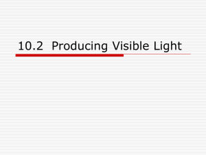 10.2 Producing Visible Light