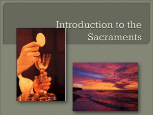 Introduction to the Sacraments