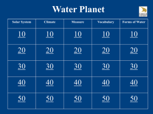 WaterPlanet Jeopardy Game