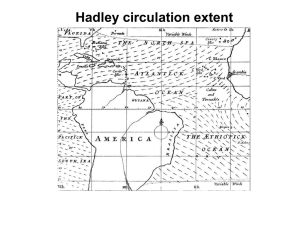 Hadley circulation extent