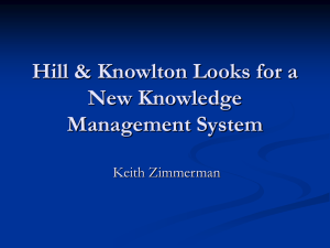 Hill & Knowlton Looks for a New Knowledge Management System