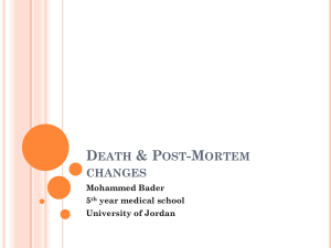 death & post mortem changes