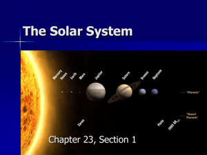 23 1 The Solar System