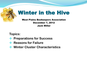 Winter in the Hive by Jack Miller - West Plains Beekeepers Association