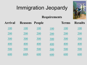 Immigration Jeopardy