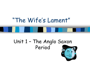 “The Wife`s Lament” - Class with Ms. Krumholz