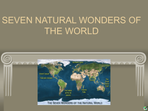 SEVEN NATURAL WONDERS OF THE WORLD