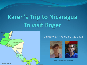 Karen`s Trip to Nicaragua