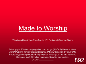 Made to Worship - Missionundergrace.us
