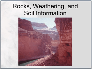 Rock weathering and soil formation