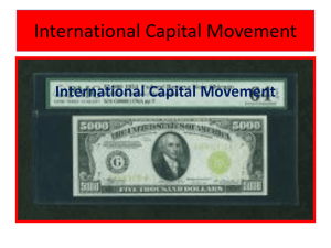 International Capital Movement