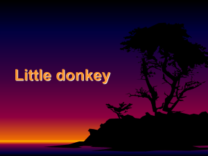 Little donkey - Colehill First School