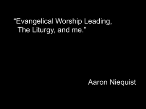 Worship Liturgy and Me  slides
