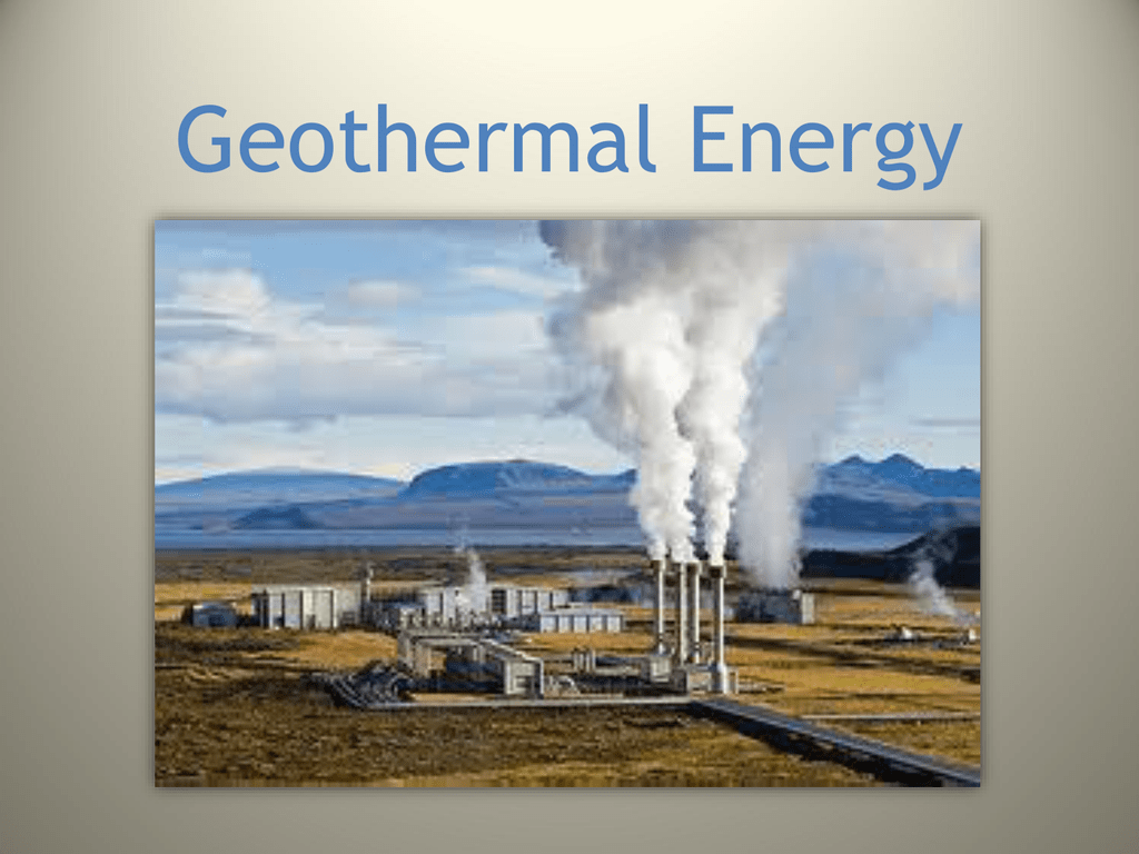 geothermal energy presentation