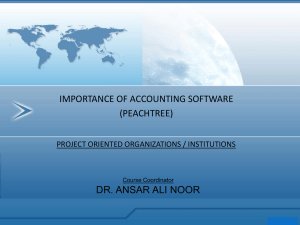 Accounting Software PeechTree Accounting System