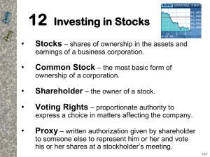 Chapter 12: Investing in Stocks