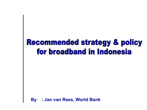 Recommended broadband policy