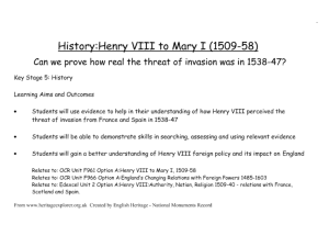 PPT: Henry VIII - Castles 1538-47