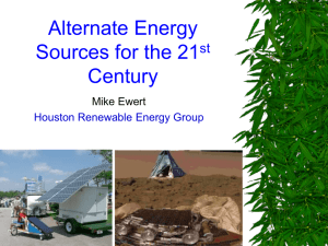 Alternative Energy Sources for the 21st Century