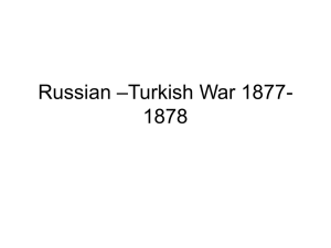 Russian –Turkish War 1877
