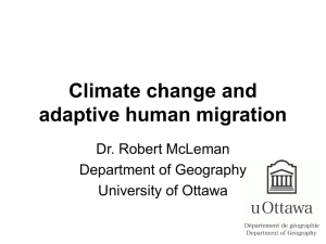 McLeman-Adaptive Human Migration