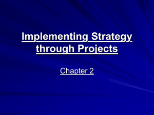 Implementing Strategy through Projects