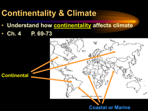 2.6 Continentality & climate