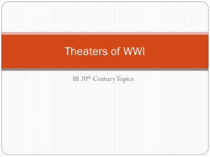 Theaters of WWI