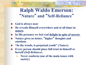 Ralph Waldo Emerson: “Nature” and “Self