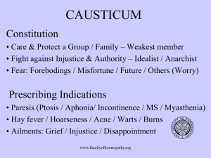 Causticum - Faculty of Homeopathy