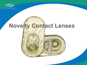 Novelty contact lenses - Optometrists Association Australia