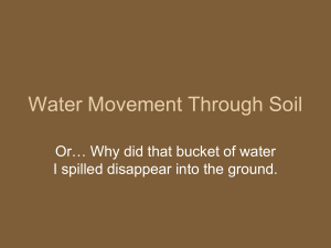 Water Movement Through Soil
