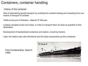 1. Classification of the transported goods