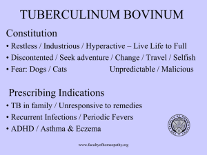 Tuberculinum - Faculty of Homeopathy
