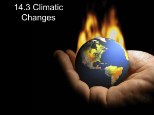 14.3 Climatic Changes