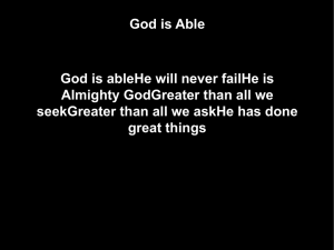 God is Able
