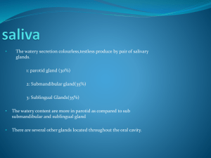 Lecture about Saliva By Dr. Muhammad Shahid Saeed