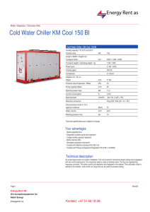 Cold Water Chiller KM Cool 150 BI