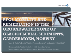 pfos mobility and remediation in the groundwater zone of