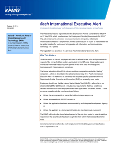 Flash International Executive Alert