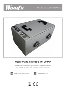 Users manual Wood`s WP