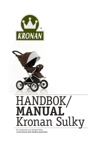 HANDBOK/ MANUAL Kronan Sulky