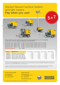Wacker Neuson surface heaters and light towers: Pay when you use!