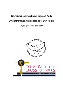 Liturgie bij overhandiging Cross of Nails GV