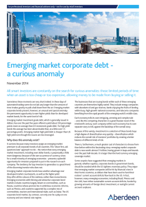 Emerging market corporate debt - a curious anomaly