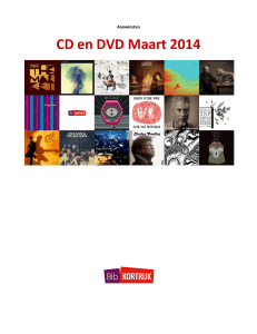 CD en DVD Maart 2014