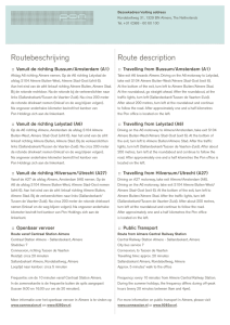 Routebeschrijving Route description