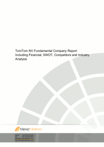 TomTom NV Fundamental Company Report Including Financial