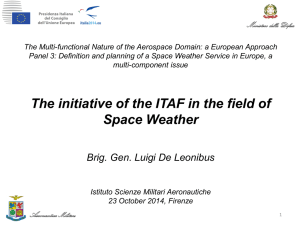 ITAF approaching the field of Space Weather